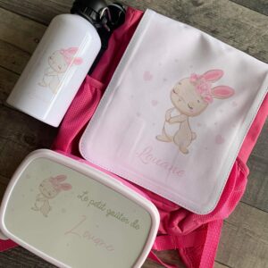 Kit rentrée scolaire lapin rose