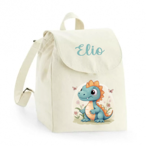 Mini sac à dos en coton organique Dinosaure