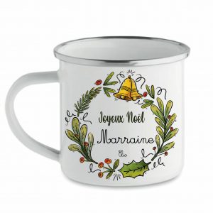 Tasse émaillée personnalisable Marraine