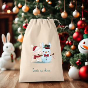 Pochon personnalisé de Noël