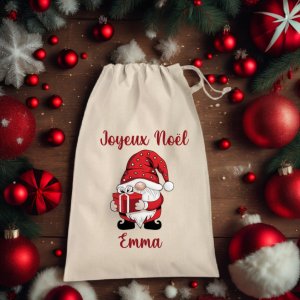 Pochon personnalisé de Noël