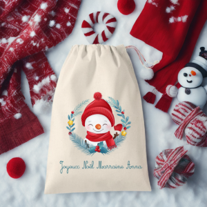 Pochon personnalisé de Noël