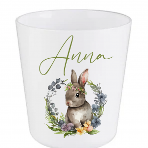 Gobelet Enfant Personnalisé 250ml Incassable - Design Lapin avec Prénom - Cadeau Idéal de Pâques