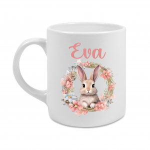 Mug Céramique 325 ml Personnalisé - Lapin avec Prénom - Cadeau Durable pour Pâques - Souvenir Unique