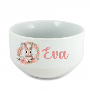 Bol Céramique 650 ml Personnalisé - Lapin avec Prénom - Cadeau Durable et Mémorable pour Pâques