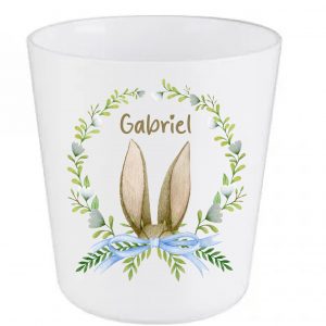 Gobelet Enfant Personnalisé 250ml Incassable - Design Lapin avec Prénom - Cadeau Idéal de Pâques