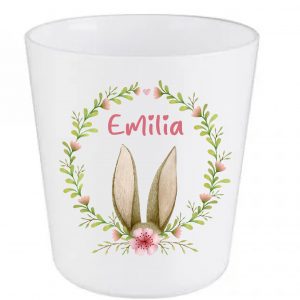 Gobelet Enfant Personnalisé 250ml Incassable - Design Lapin avec Prénom - Cadeau Idéal de Pâques