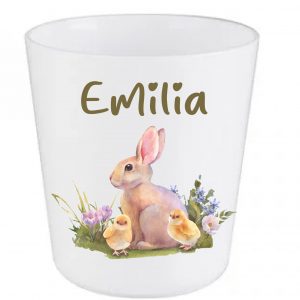 Gobelet Enfant Personnalisé 250ml Incassable - Design Lapin avec Prénom - Cadeau Idéal de Pâques
