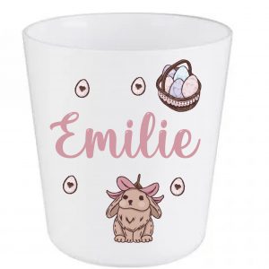 Gobelet Enfant Personnalisé 250ml Incassable - Design Lapin avec Prénom - Cadeau Idéal de Pâques