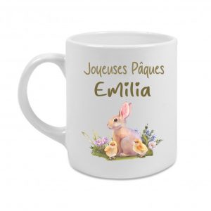 Mug de Pâques Personnalisé pour Enfant - Design Festif avec Prénom