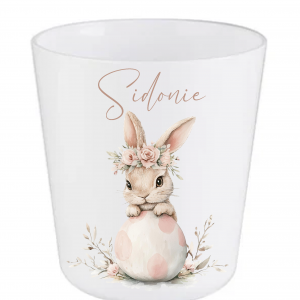 Gobelet Enfant Personnalisé 250ml Incassable - Design Lapin avec Prénom - Cadeau Idéal de Pâques