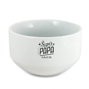 Bol Céramique 600ml "Super Papa de [Prénom(s)]" – Bol Petit-Déjeuner ou Soupe – Cadeau Fête des Pères Original – Bol Personnalisé Papa – Vaisselle Émotion
