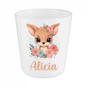 Gobelet enfant personnalisé/Verre enfant incassable/Gobelet maternelle/Gobelet prénom enfant/ Verre plastique personnalisé biche