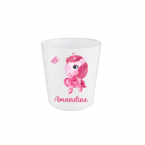 Gobelet enfant personnalisé rentrée scolaire – Licorne ballerine rose – Prénom au choix – Gobelet incassable 260 ml – Bébé Panda