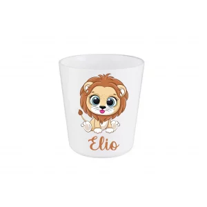 Gobelet enfant personnalisé rentrée scolaire – Lionceau mignon – Prénom au choix – Gobelet incassable 260 ml – Bébé Panda