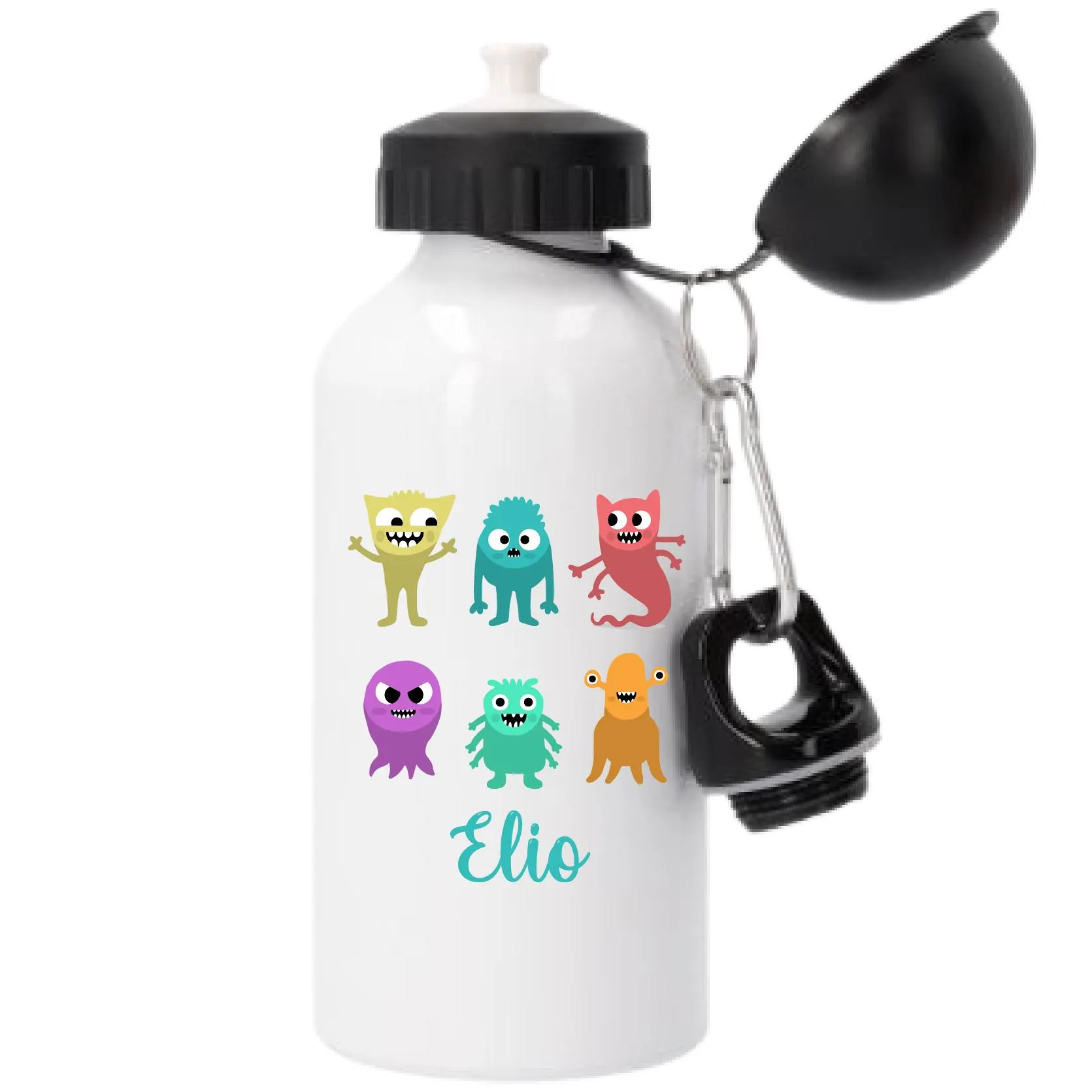 Gourde Sport 500 ml Monstres Rigolos – Prénom Personnalisé – Rentrée Scolaire – Passe au Lave-Vaisselle