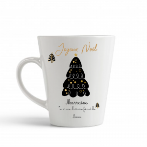 Mug Noël personnalisé — Texte 100% modifiable (marraine, mamie, tata, parrain, prénom…) — Cadeau de Noël — Idée cadeau personnalisée