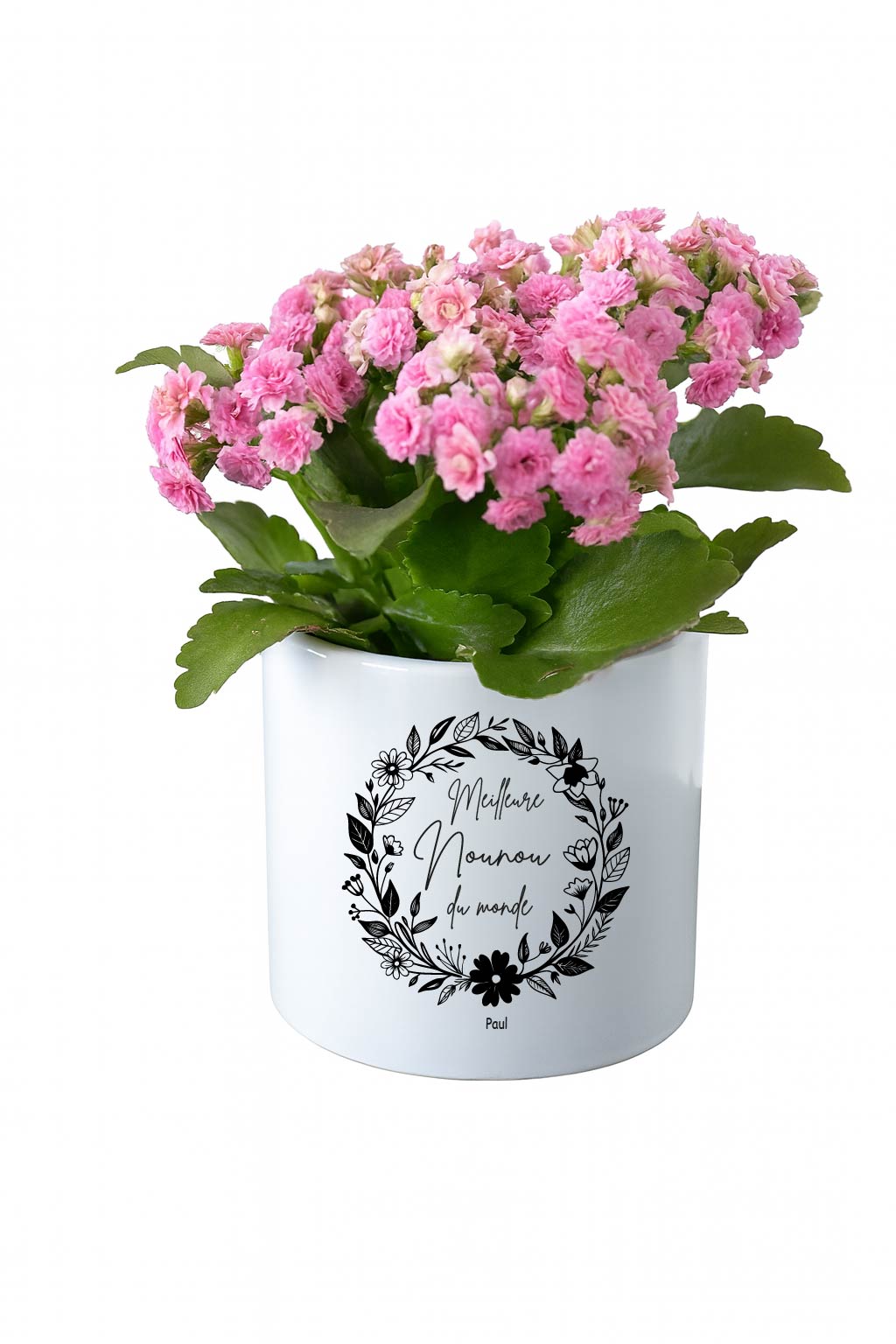 Cache-pot personnalisé “Meilleure Nounou du monde” – Cadeau fin d’année nounou – Pot de fleur céramique avec prénom – Cadeau merci nounou – Bébé Panda – Image 3