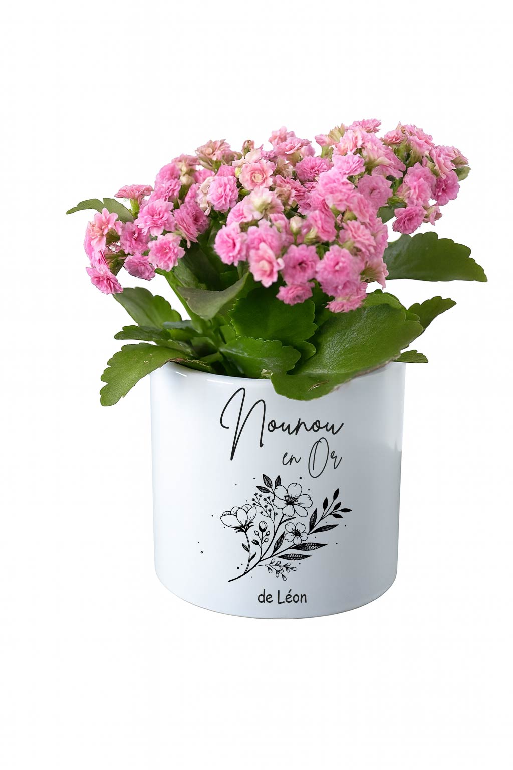 Cache-pot personnalisé “Nounou en Or” – Cadeau fin d’année nounou – Pot de fleur céramique avec prénom – Cadeau merci nounou – Bébé Panda – Image 3