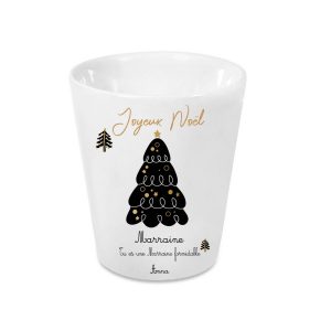 Pot de Noël personnalisable Surnom + phrase + prénom modifiables – Petit pot 10 cm avec trou de drainage – Cadeau Noël personnalisé