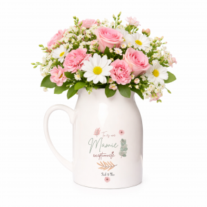 Pot à lait Mamie personnalisé | Fête des Mamies | Cadeau mamie avec prénoms | Pot à lait céramique 450 ml | Petit vase mamie (Copie)