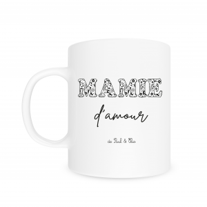 Mug personnalisé Mamie d’amour, cadeau fête des mamies, mug mamie personnalisé prénoms, cadeau grand mère original