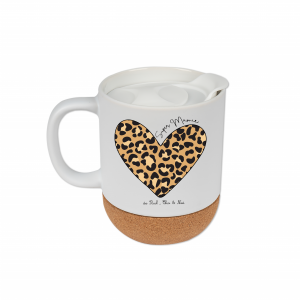 Mug Super Mamie personnalisé – Cadeau Fête des Grands-Mères – Mug cœur léopard – Prénoms des petits-enfants – Mug mamie personnalisé 330 ml