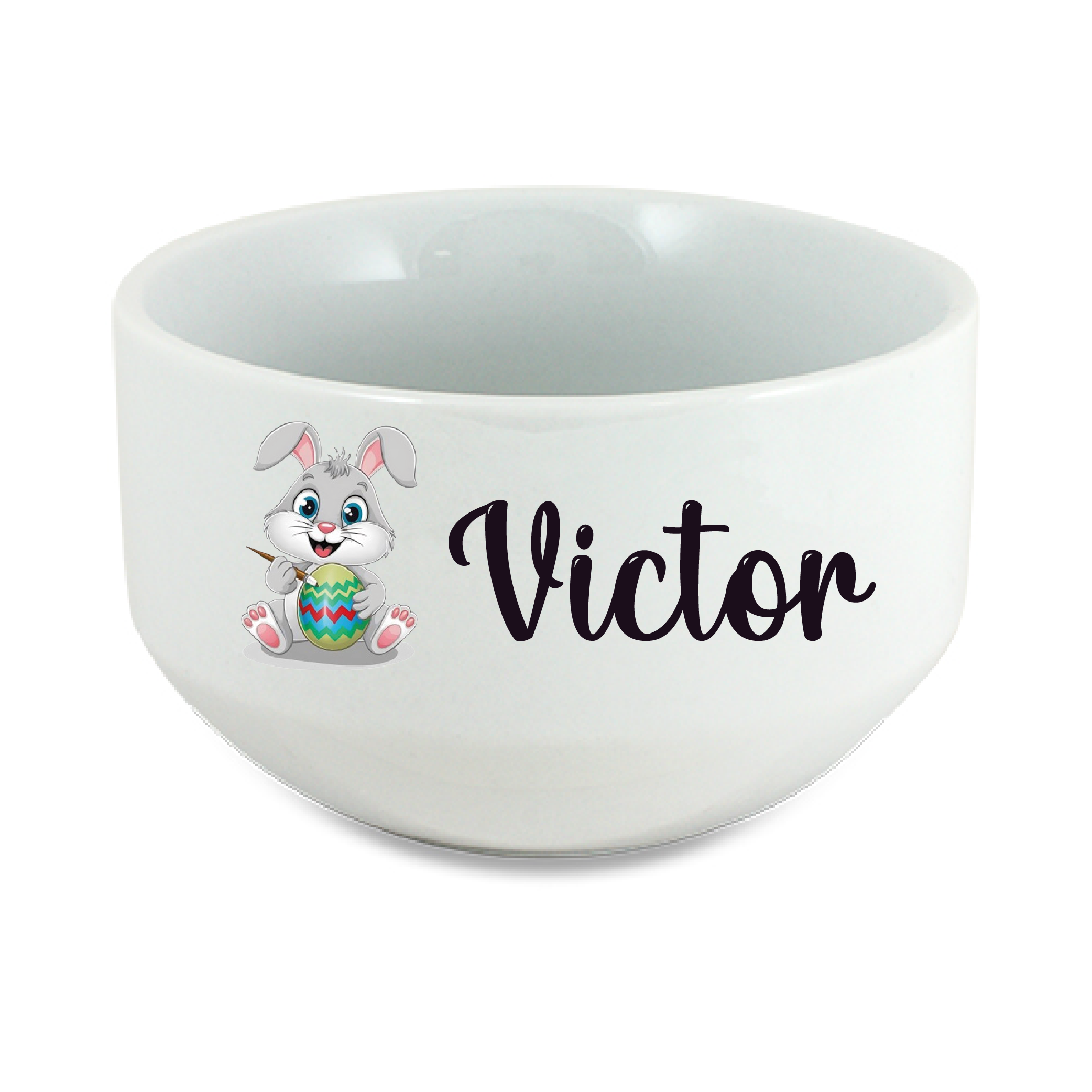 Bol enfant personnalisé Pâques avec prénom – Bol lapin de Pâques – Bol petit déjeuner enfant – Cadeau de Pâques enfant
