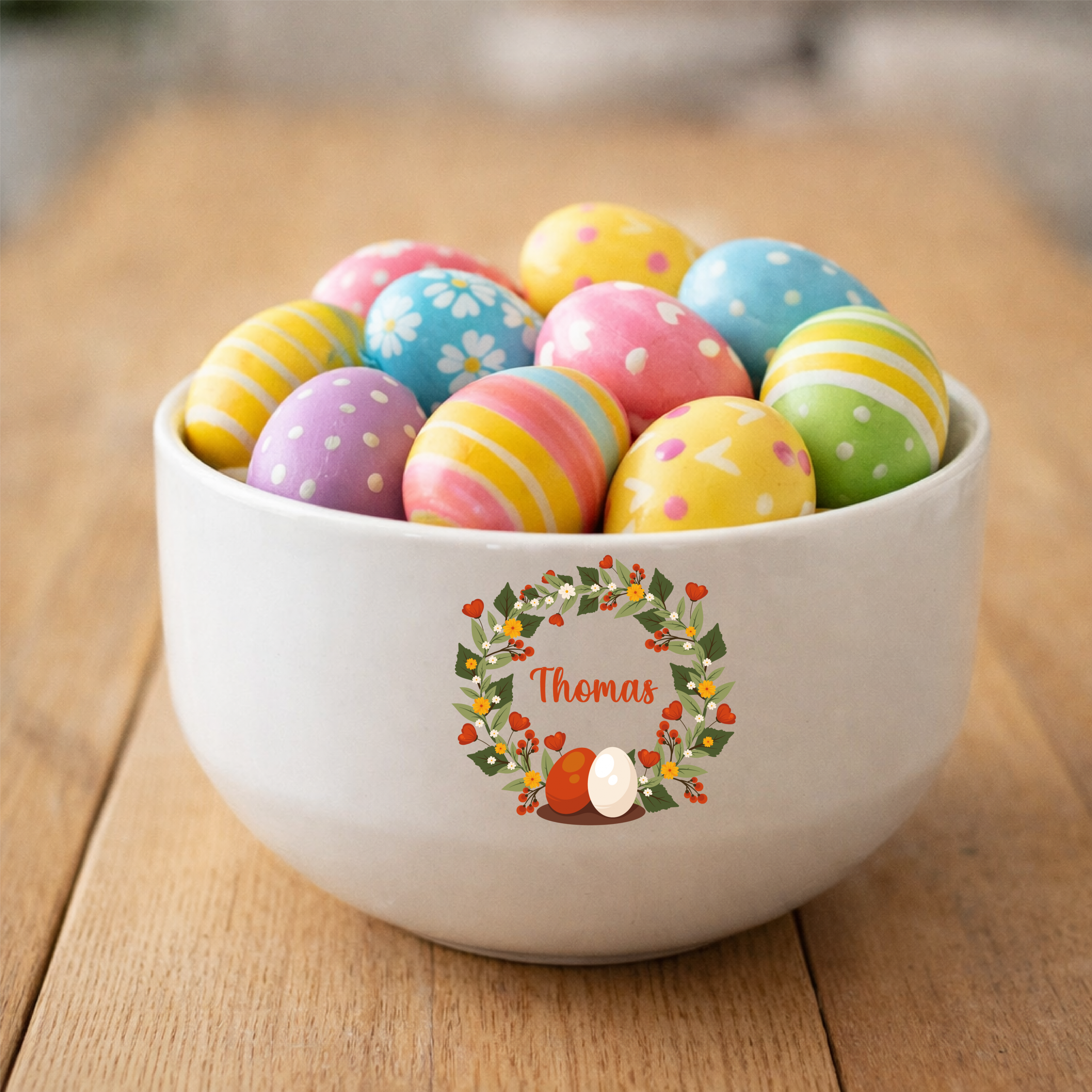 Bol personnalisé enfant Pâques avec prénom – Bol céréales enfant – Bol œufs de Pâques – Bol enfant personnalisé – Cadeau de Pâques enfant – Image 3