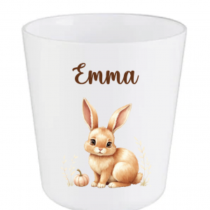 Gobelet Pâques personnalisé enfant – Gobelet lapin avec prénom – Cadeau Pâques enfant – Gobelet incassable enfant –Verre enfant personnalisé