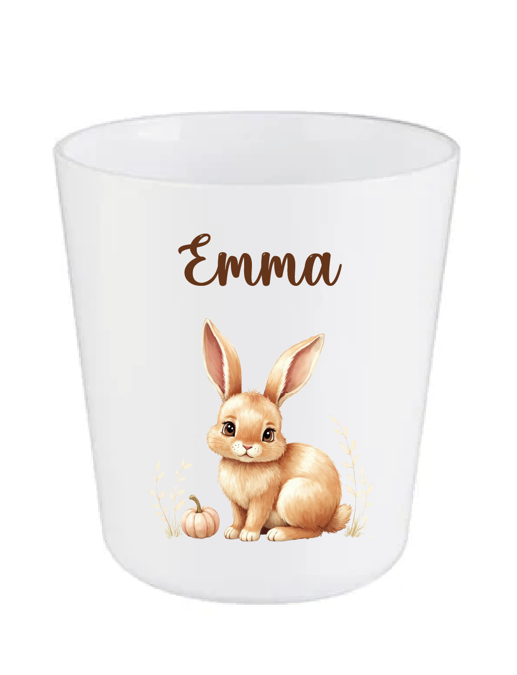 Gobelet Pâques personnalisé enfant – Gobelet lapin avec prénom – Cadeau Pâques enfant – Gobelet incassable enfant –Verre enfant personnalisé