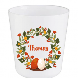 Gobelet Pâques personnalisé enfant – Gobelet avec prénom – Cadeau Pâques enfant – Verre enfant incassable – Gobelet chasse aux œufs