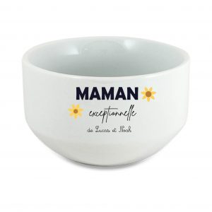 Bol maman personnalisé 600 ml, cadeau fête des mères, bol maman exceptionnelle avec prénoms enfants, idée cadeau maman original
