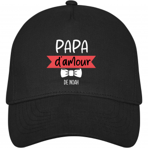 Casquette Papa d’Amour Personnalisée – Cadeau Fête des Pères – Casquette Homme avec Prénom – Idée Cadeau Papa Original