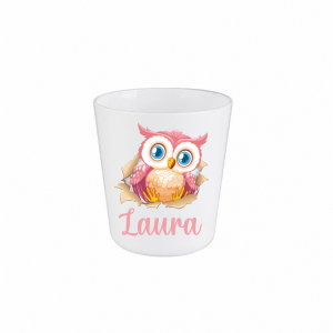 Gobelet enfant personnalisé prénom hibou, gobelet incassable bébé, verre enfant personnalisé chouette, gobelet école maternelle, rentrée