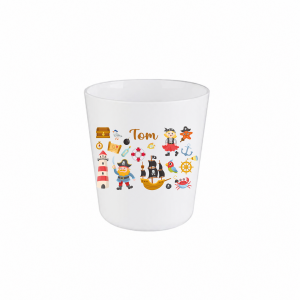 Gobelet enfant personnalisé prénom pirate, gobelet incassable enfant, verre enfant personnalisé, gobelet école maternelle, cadeau rentrée