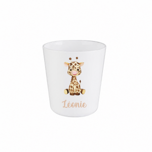 Gobelet enfant personnalisé prénom girafe, gobelet incassable bébé, verre enfant personnalisé, gobelet école maternelle, cadeau rentrée enfant