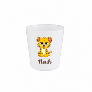 Gobelet enfant personnalisé prénom lion, gobelet incassable enfant, verre enfant personnalisé, gobelet école maternelle, cadeau rentrée