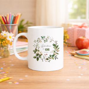 Mug directrice personnalisé cadeau fin d’année scolaire, tasse directrice en or avec prénom et année, idée cadeau école 320 ml